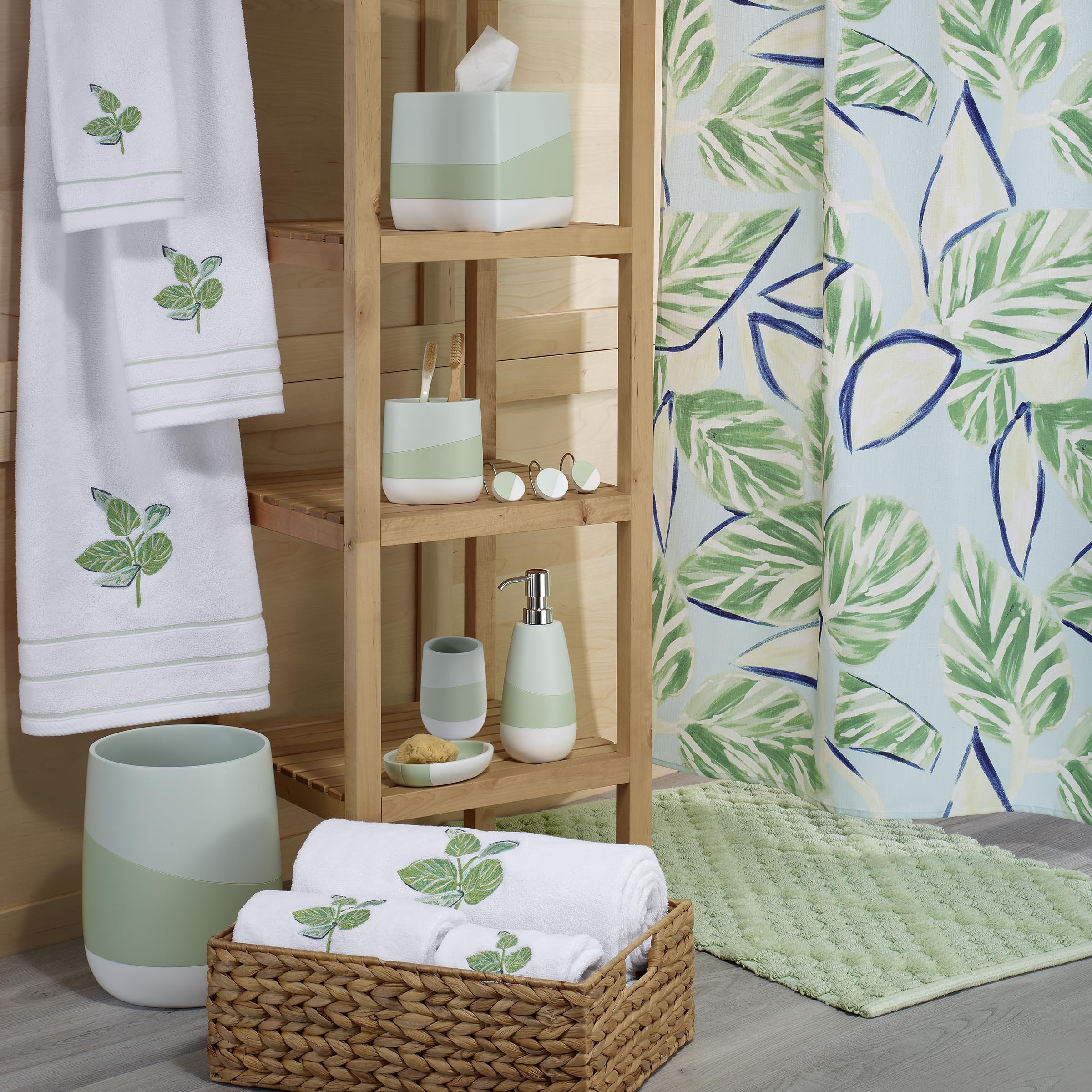 Nicole Miller - Wastebasket, Durable Resin Trash Can, Ideal for Bathroom, Bedroom, or Office, Modern Home Decor (Tropiluxe Collection) - Image 5