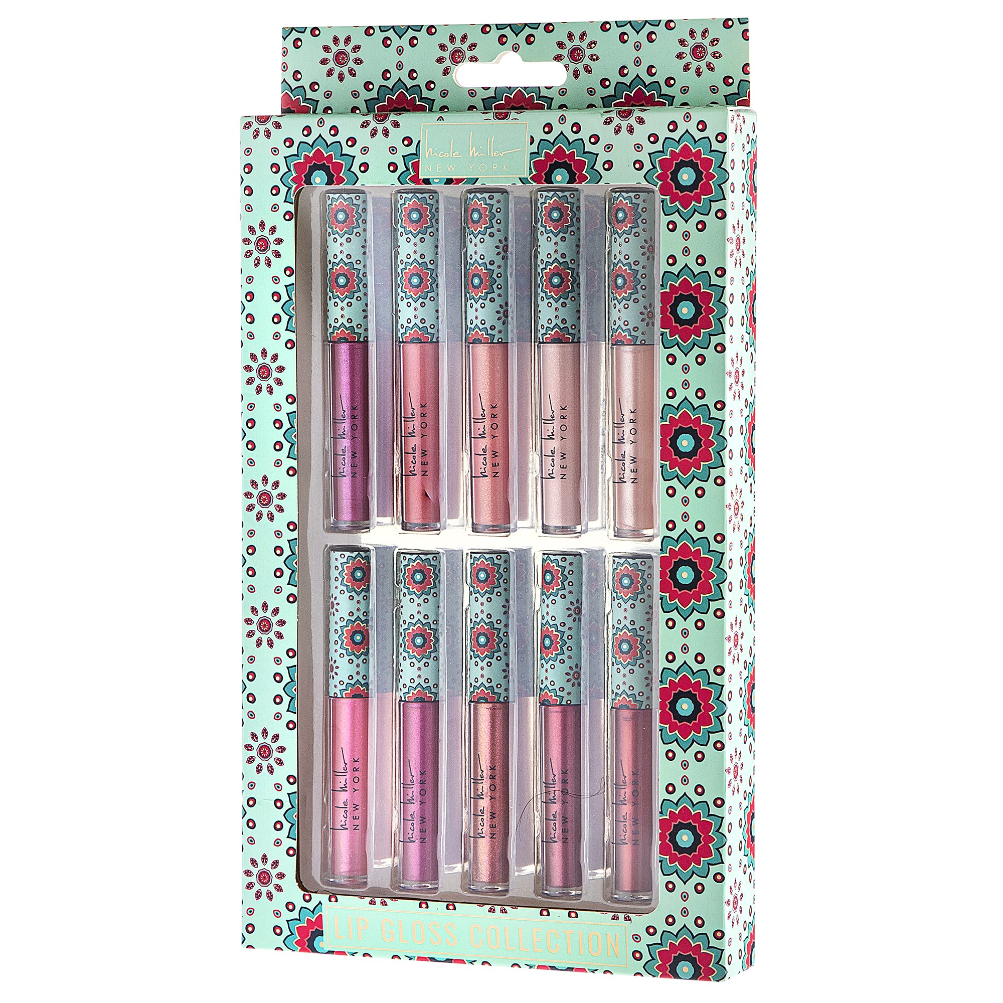 Nicole Miller Lip Gloss Collection Shimmery Glosses for Women and Girls Long Lasting Color Set with Rich Varied Colors, Pink Glossy, 10 Count (Pack of 1) - Image 6