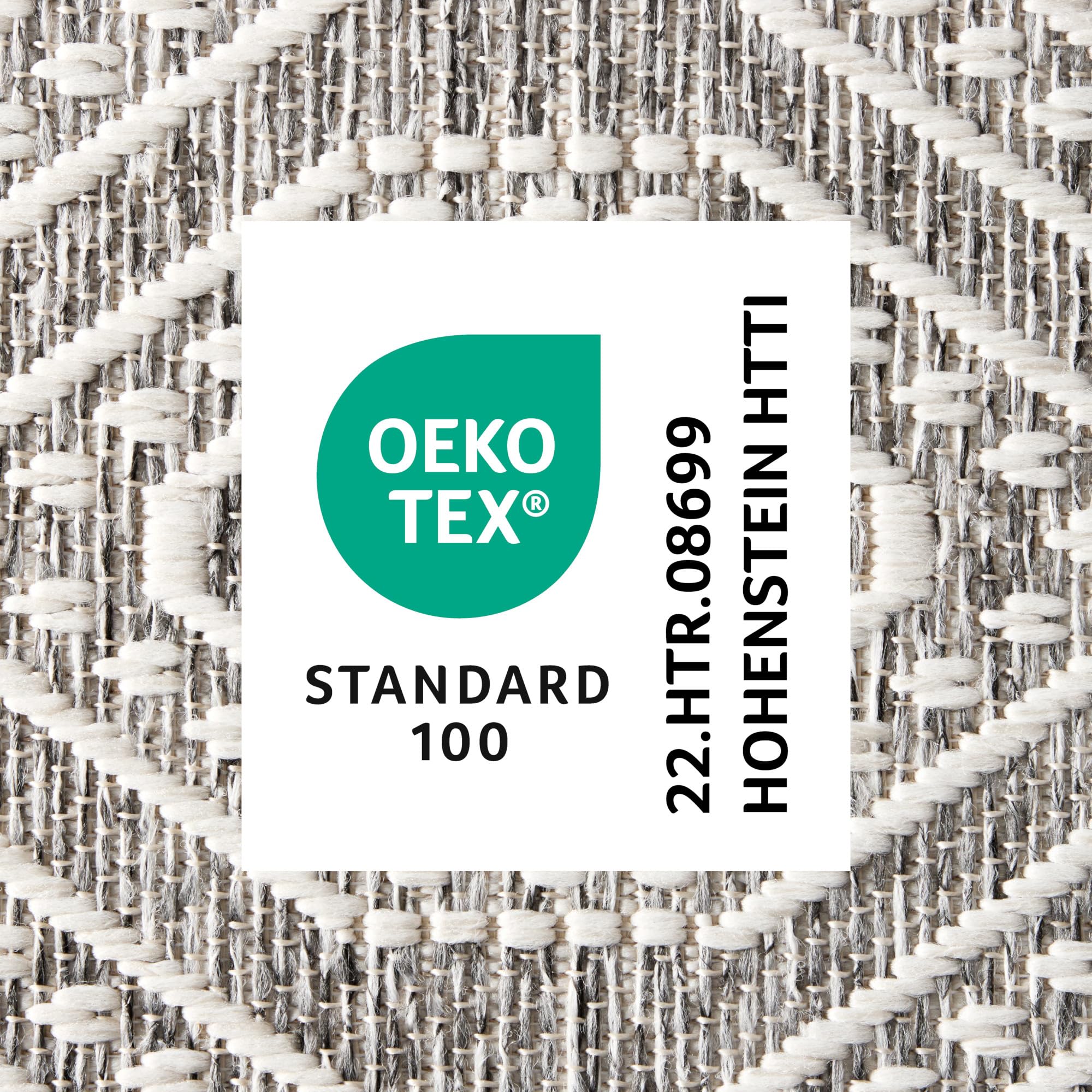 Nicole Miller New York Corin Ogee Indoor Outdoor Area Rug, UV Fade Resistant, Low Pile, Warm Grey/Cream, 5'2"x7'2" - Image 7