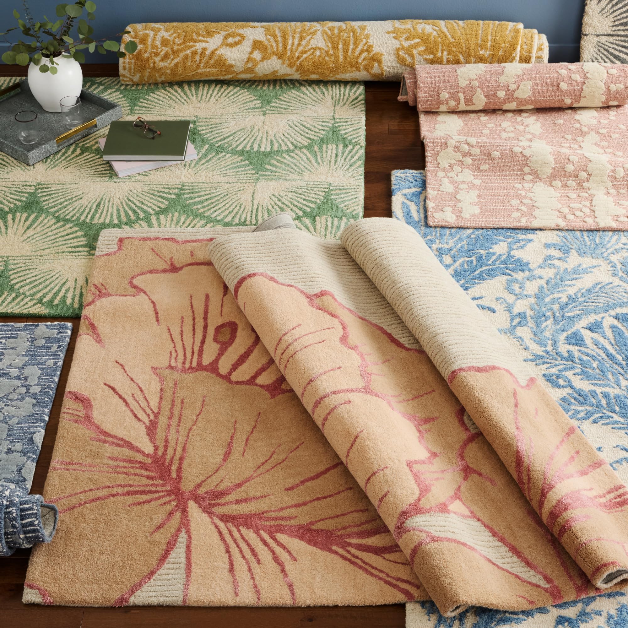 Nicole Miller New York Mod Weave Abstract Knotted Texture Handcrafted Area Rug, 100% Wool Rug, Rose, 8'x10' - Image 4