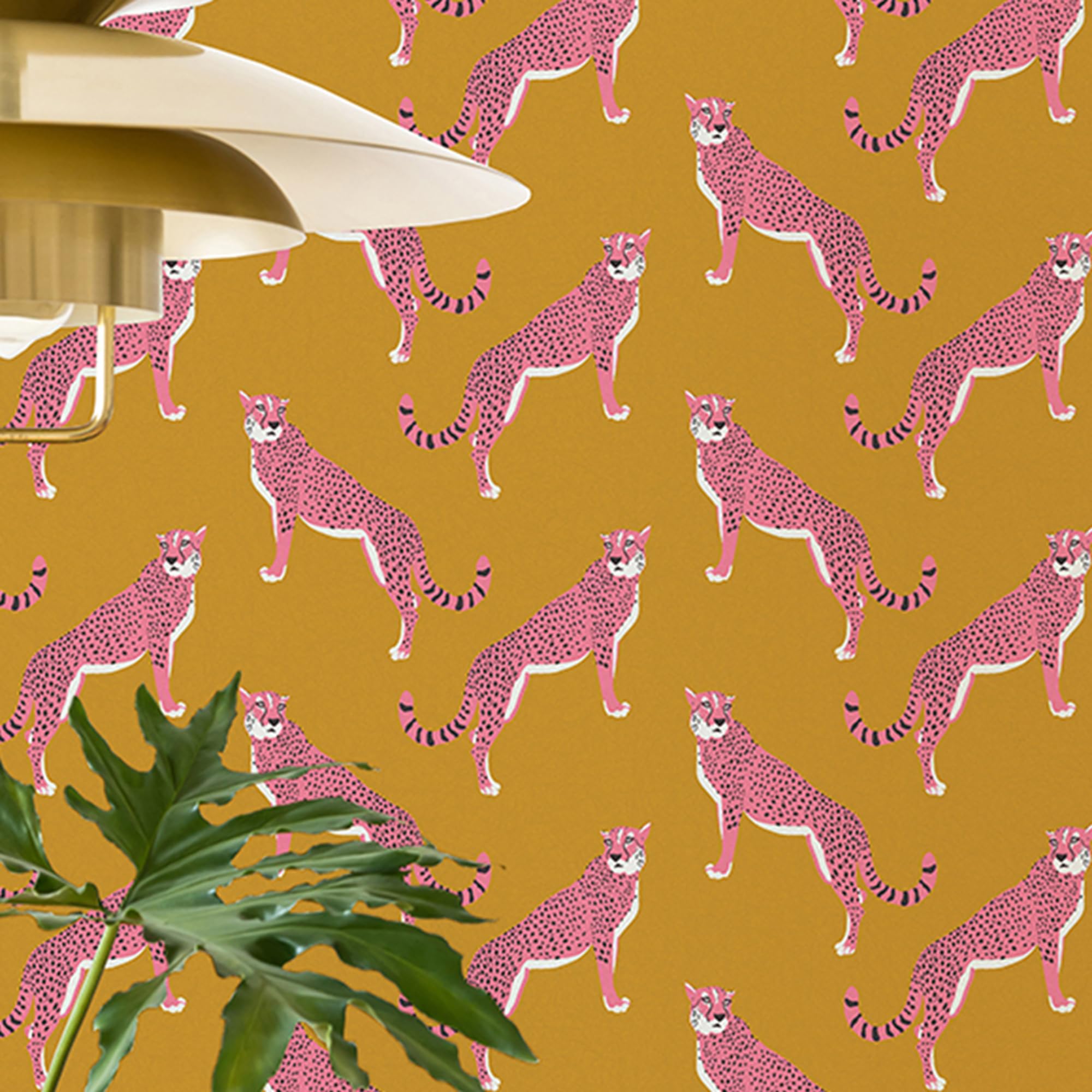 Nicole Miller New York Guepardo Ochre Peel & Stick Wallpaper - Image 5