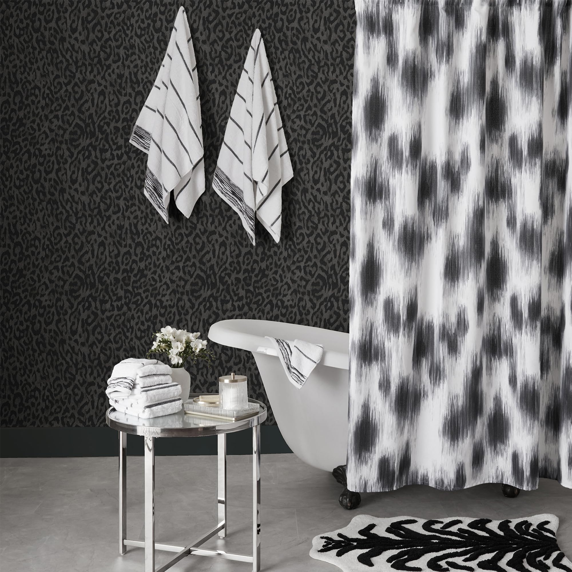 Nicole Miller New York Laid Back Leopard Black Peel & Stick Wallpaper - Image 3