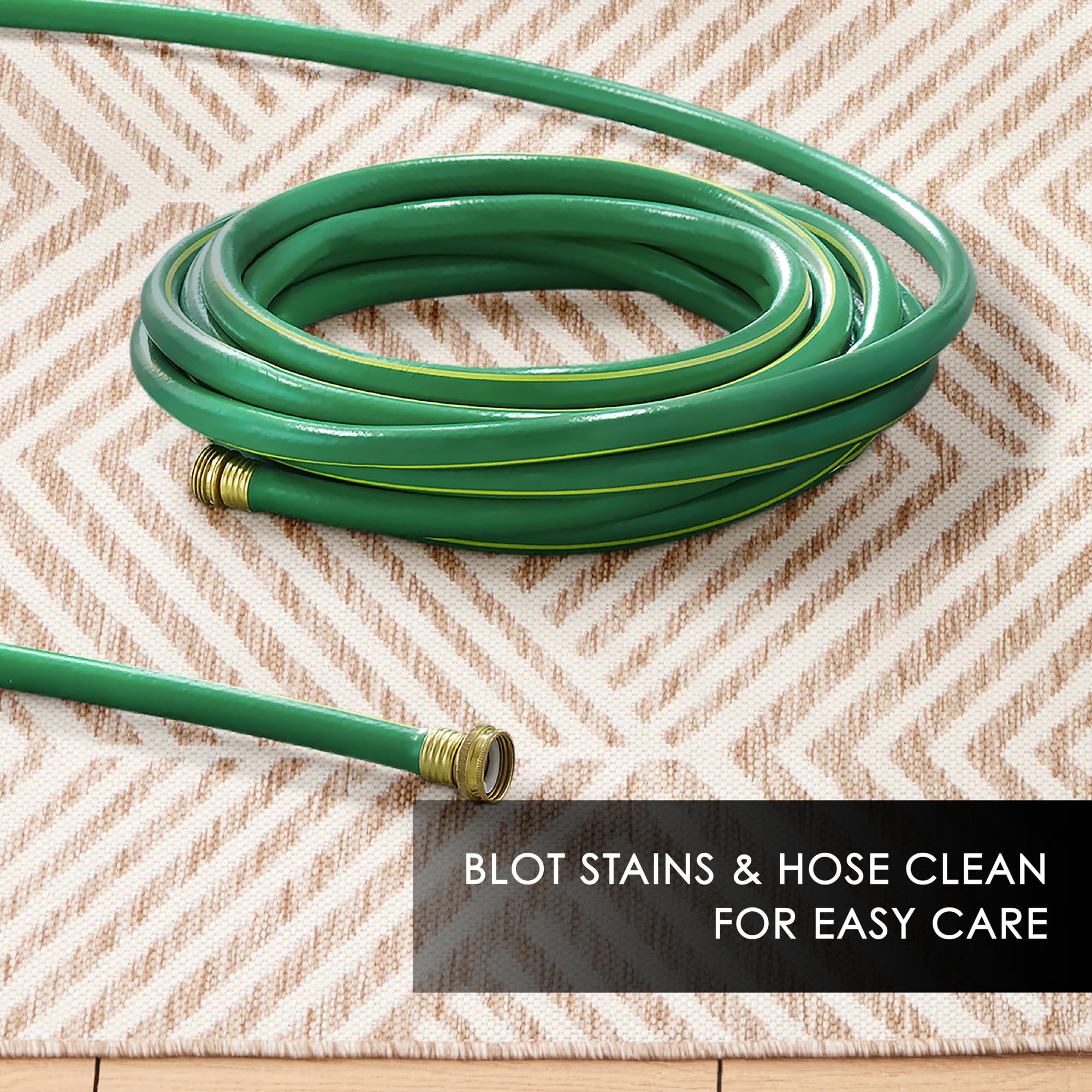 Nicole Miller New York Patio Country Ombre Geo Indoor Outdoor Area Rug, UV Fade Resistant, Low Pile, Beige/Cream, 9'2"x12'5" - Image 7