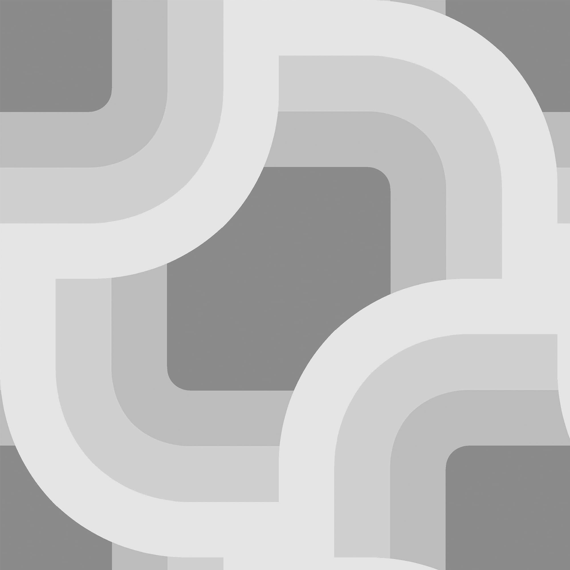 Nicole Miller New York Retro Geo Smoke Peel & Stick Wallpaper - Image 3