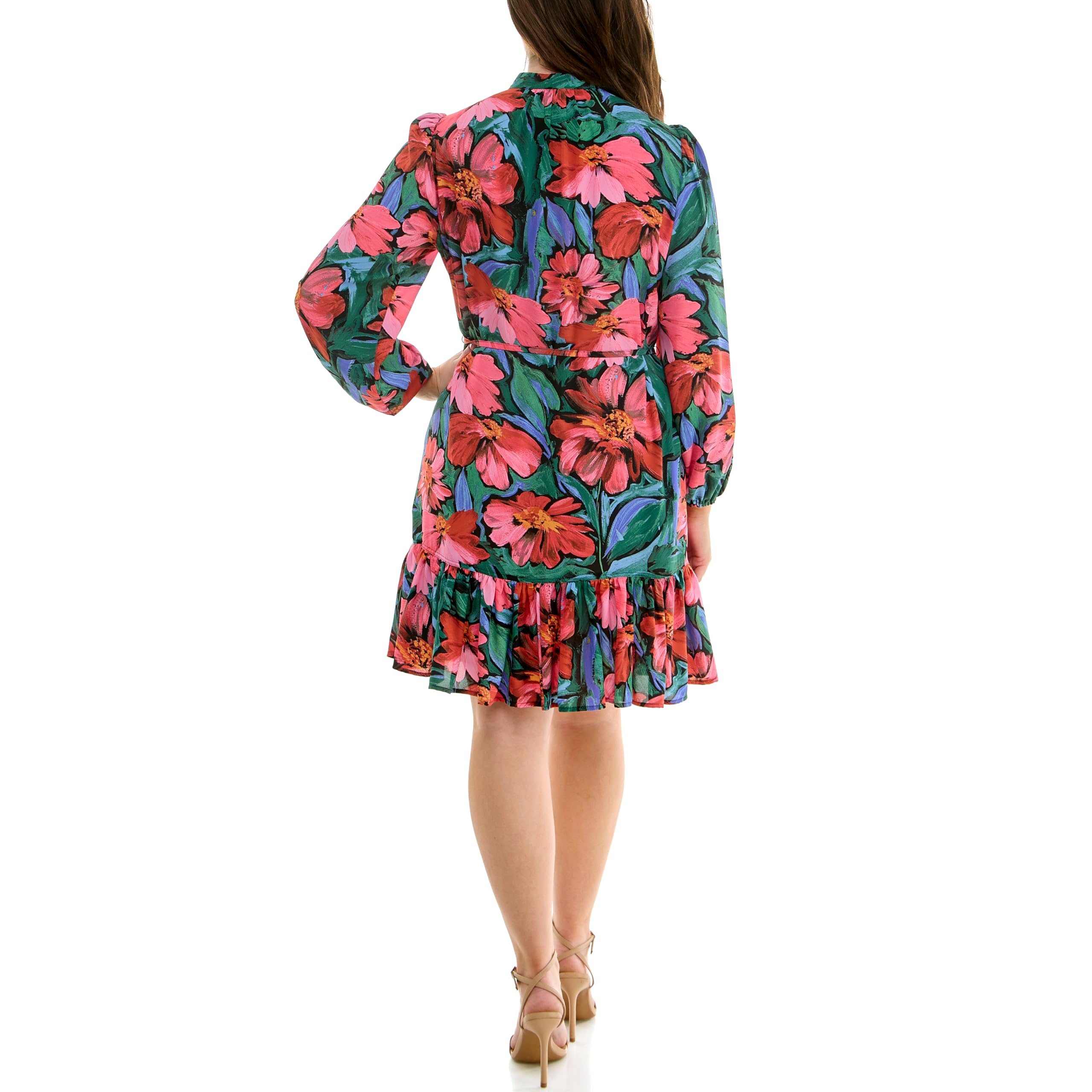 Nicole Miller New York Women's Collarless Printed Shirdress - Image 4