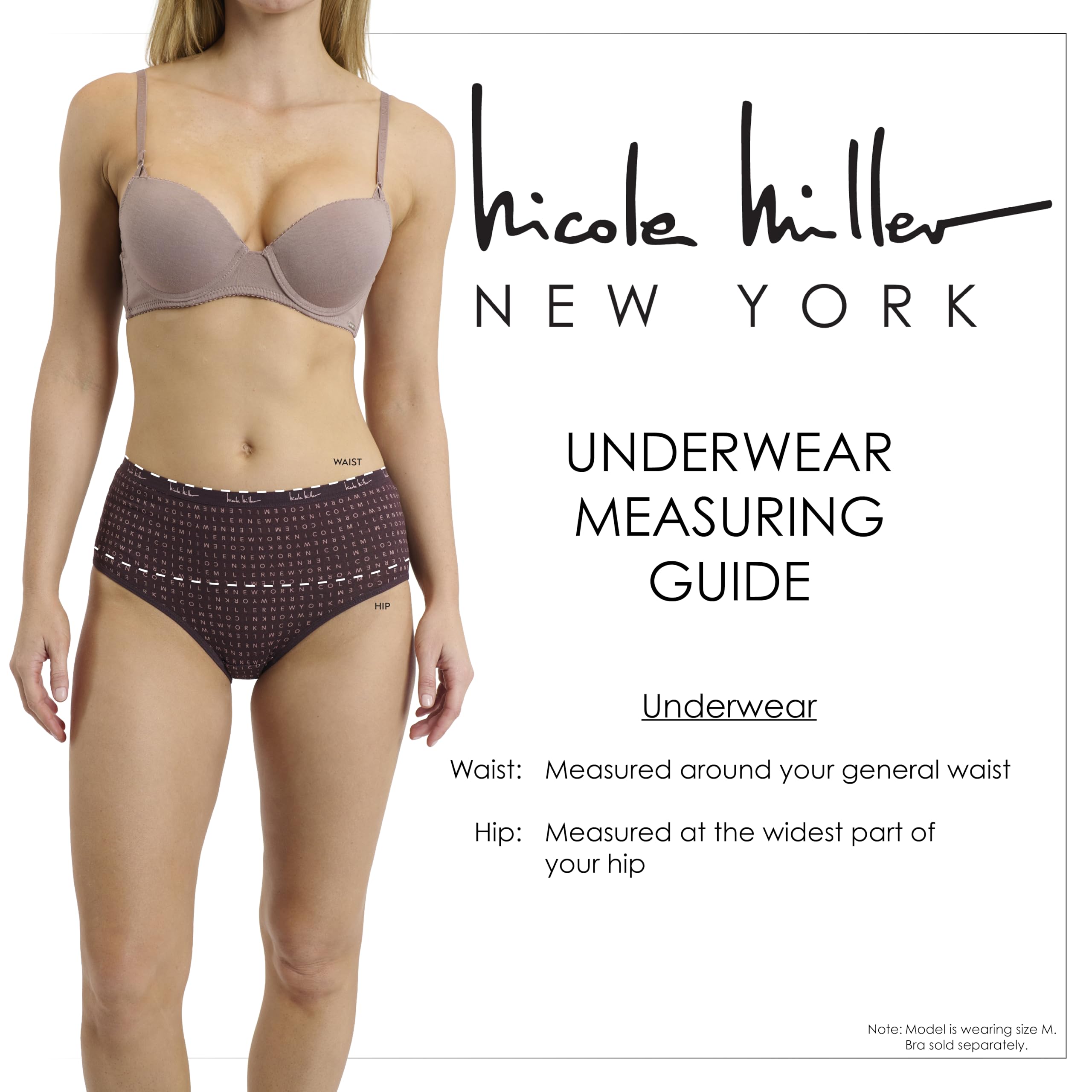 Nicole Miller Women's Brushed Knit High Waisted Brief Underwear Set, 5-Pack (Missy & Plus) - Image 6